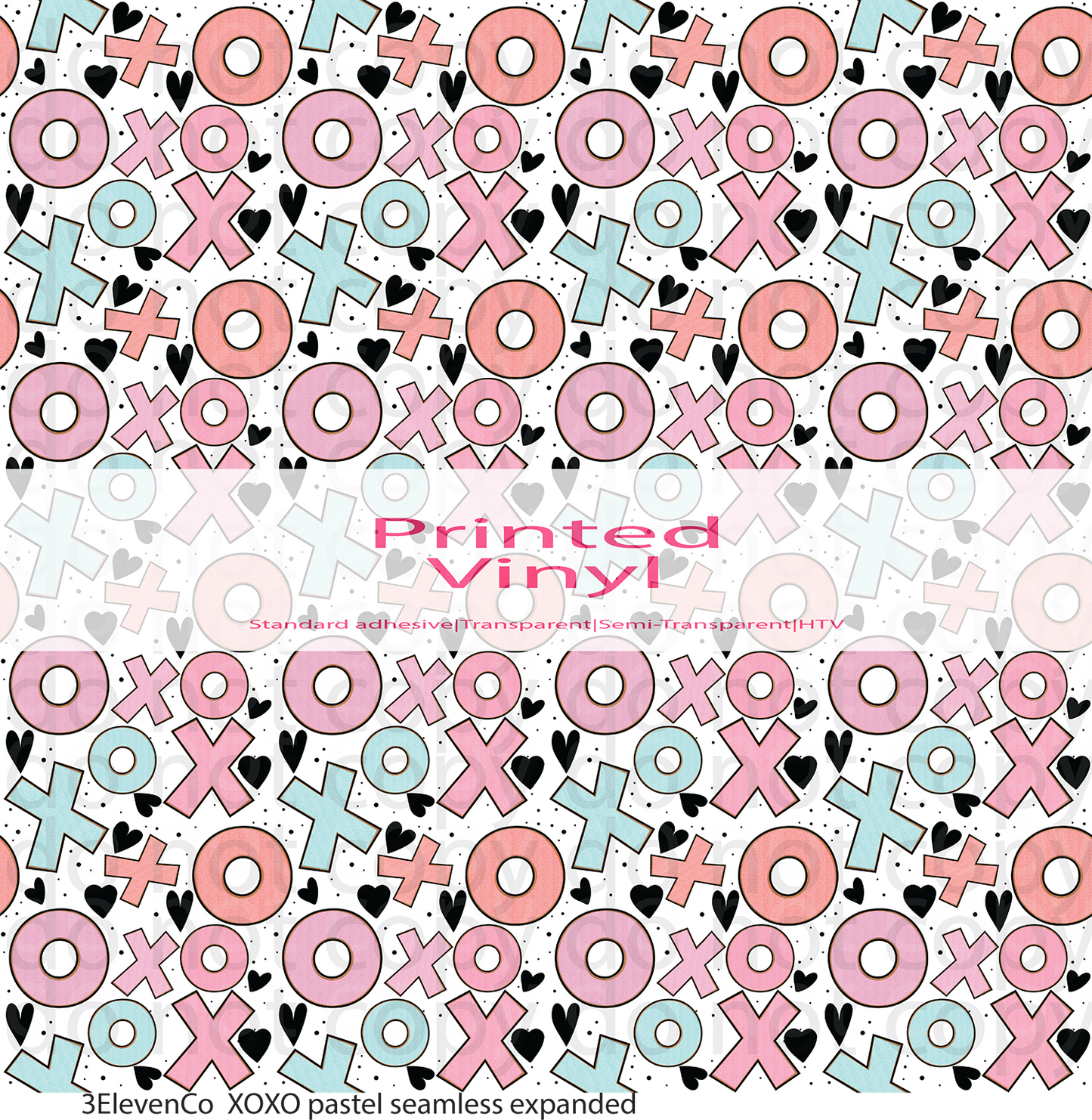 xoxo pastel seamless vinyl sheet