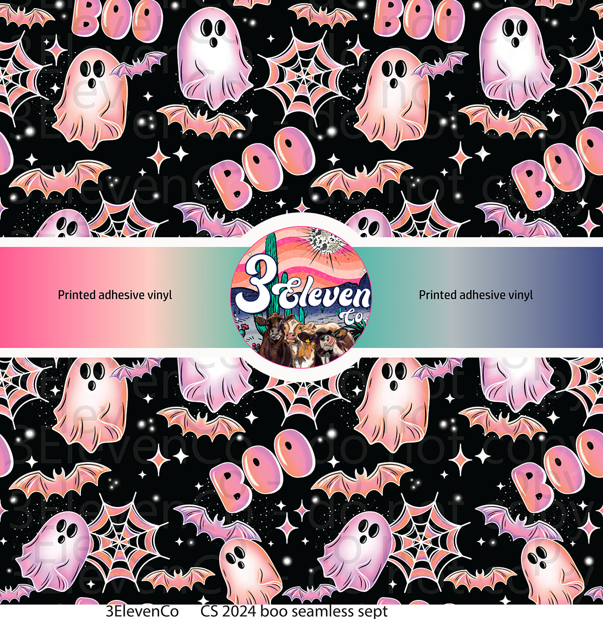 CS 2024 boo seamless vinyl sheet | decal | vinyl wrap | UV wrap | DTF + sleeves