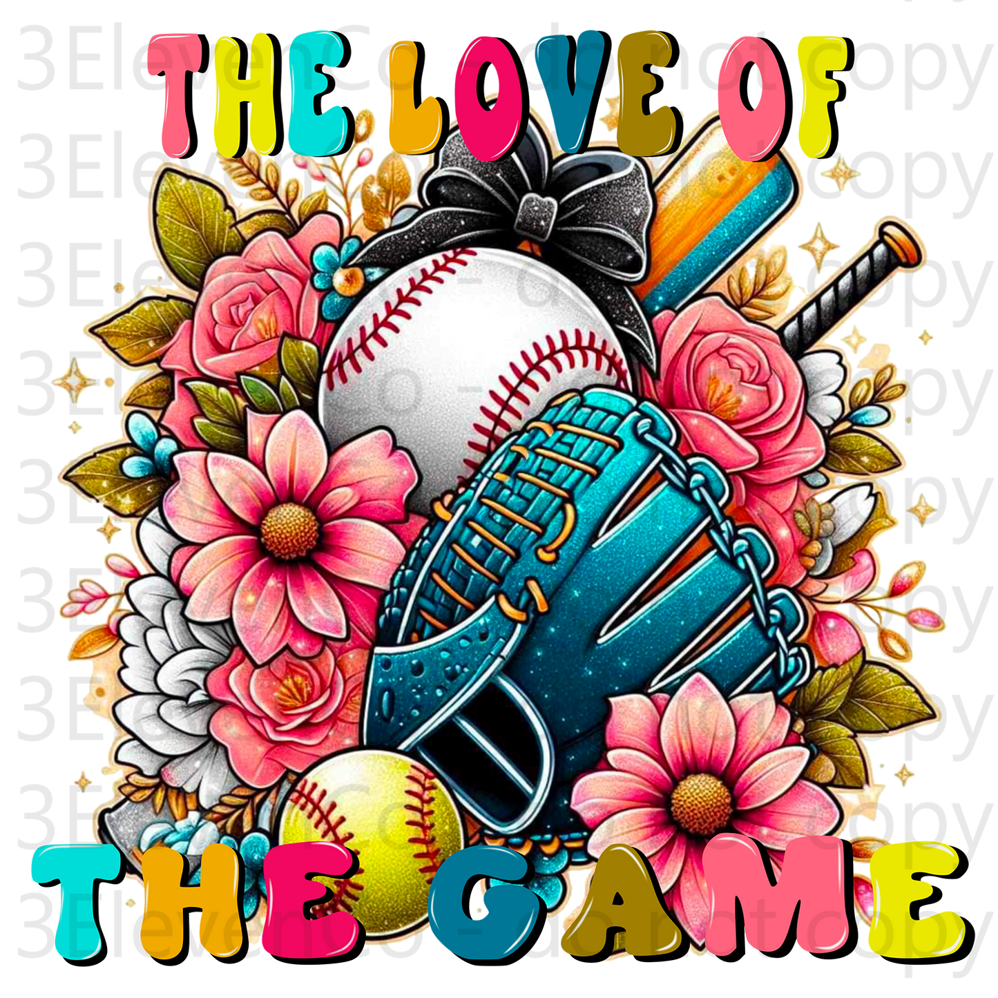 EE 2024 love of the game bright vinyl decal| UV DTF decal| DTF print