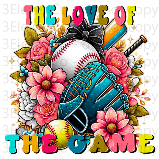 EE 2024 love of the game bright vinyl decal| UV DTF decal| DTF print