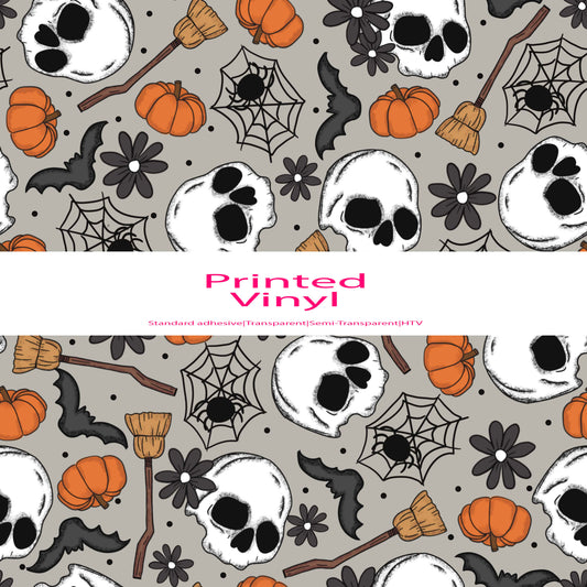 Bats and skulls vinyl sheet