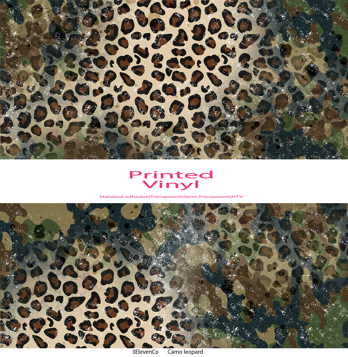 Camo leopard vinyl sheet