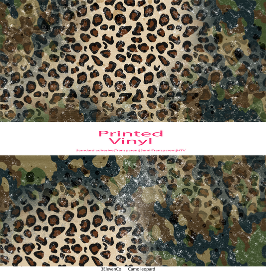 Camo leopard vinyl sheet