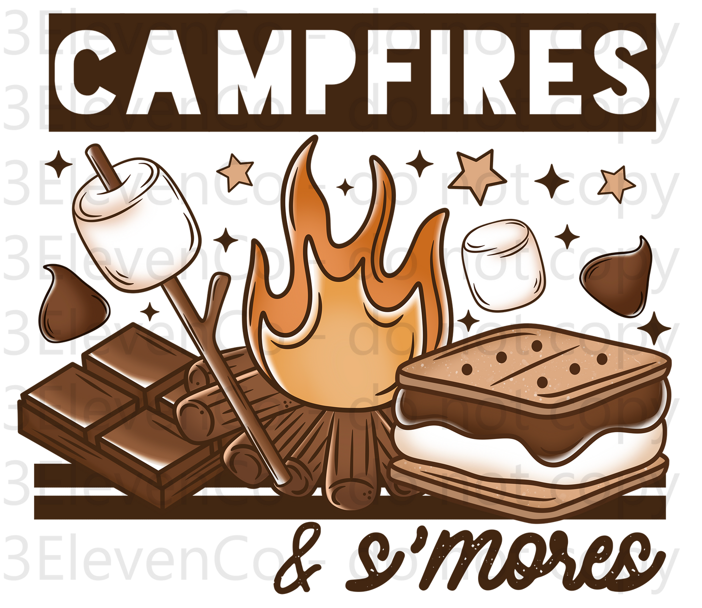 CS 2024 campfire_seamless vinyl sheet | decal | UV wrap | DTF sept