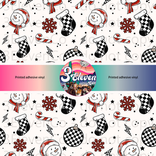 CS 2024 Checker Christmas seamless vinyl sheet (oct)