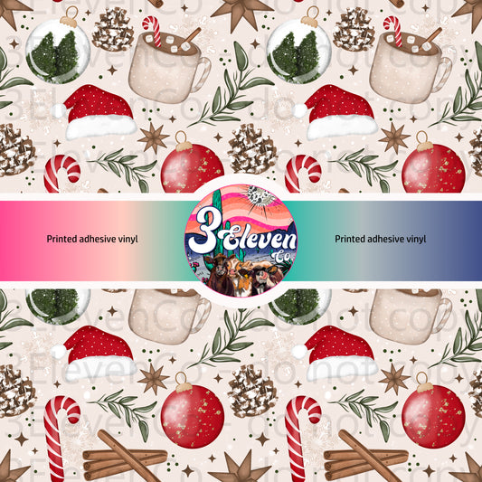 CS 2024 cozy Christmas seamless vinyl sheet | UV DTF wrap | sept