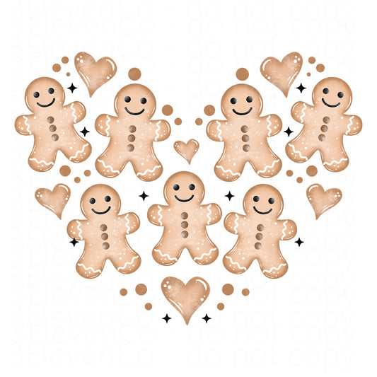 cs 2024 gingerbread heart UV DTF decal | DTF print