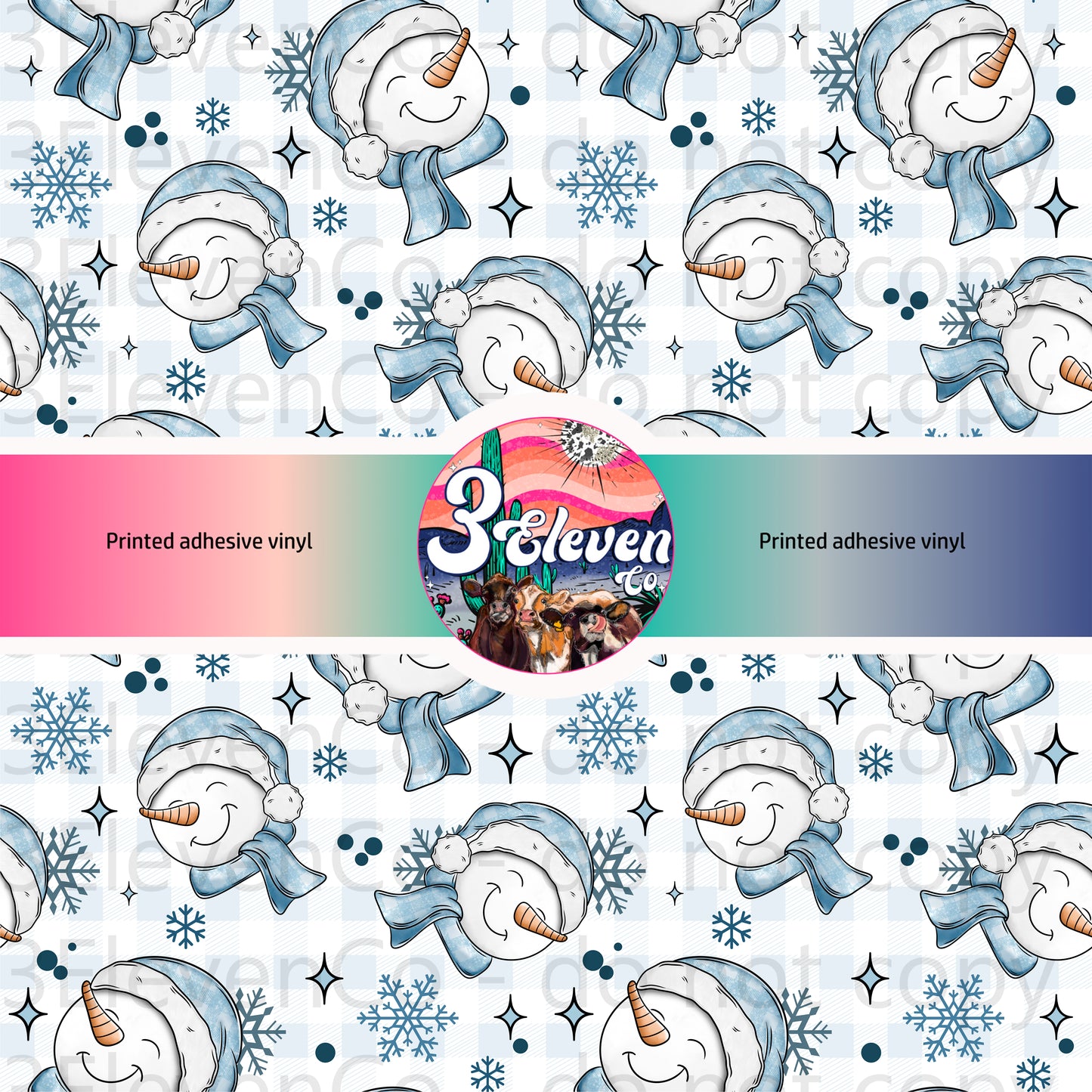 CS 2024 snowman seamless vinyl sheet oct