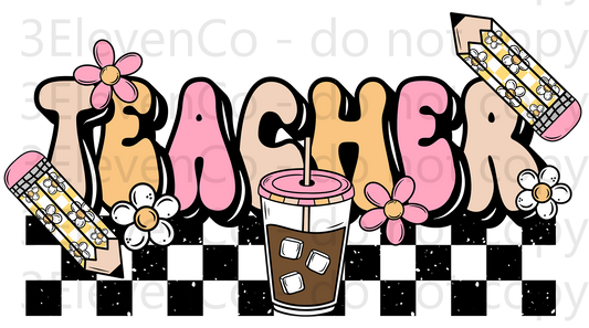 CS 2024 teacher iced coffee UV DTF decal (dec)