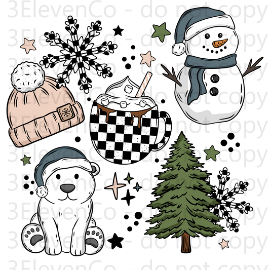 CS 2024 winter collage UV DTF decal (dec)