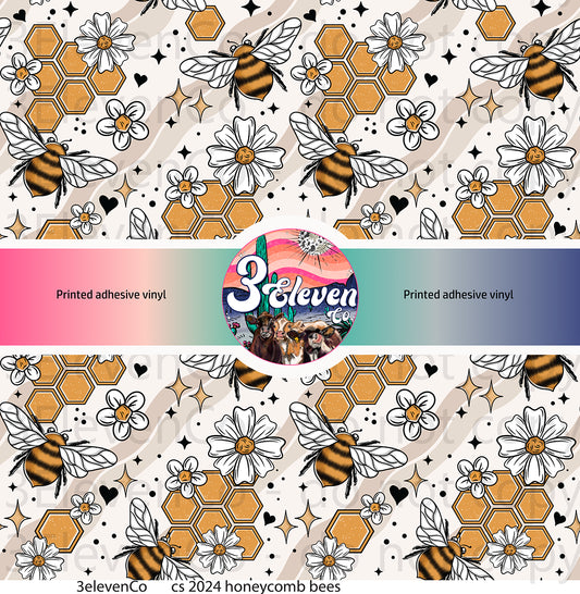 CS 2024 honeycomb bees seamless vinyl sheet (dec)