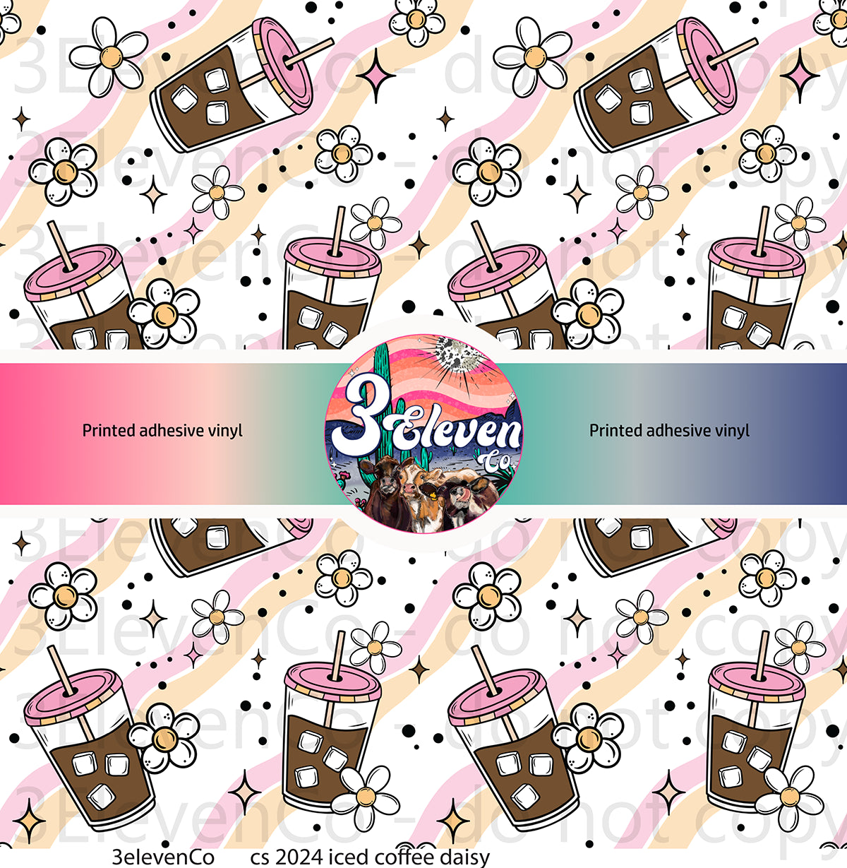 CS 2024 iced coffee daisy vinyl sheet (dec)