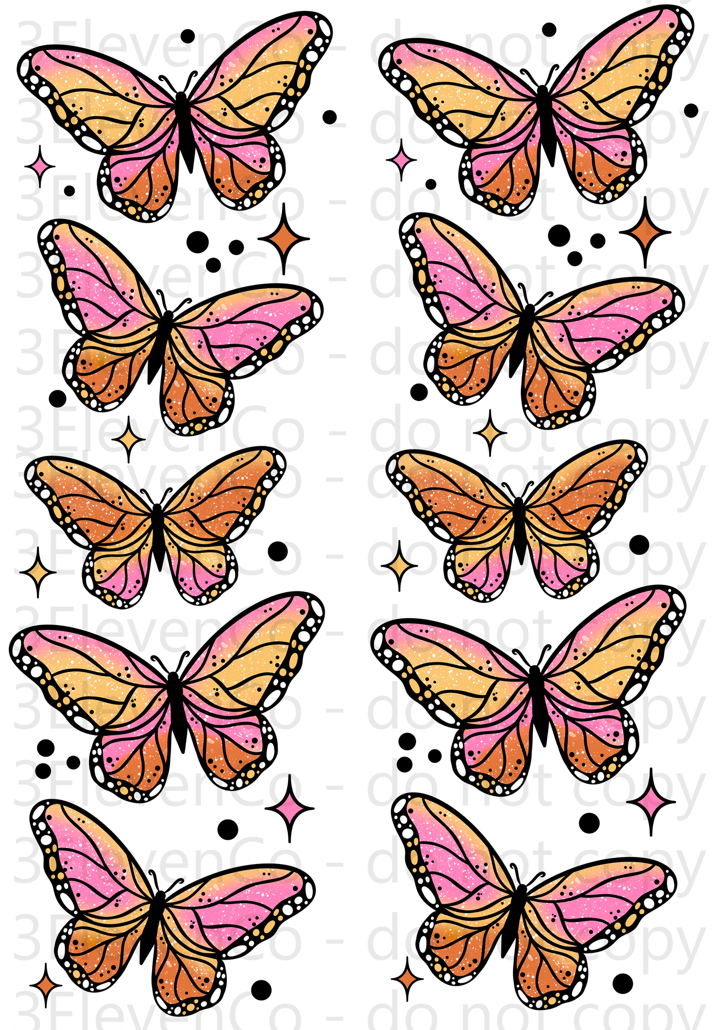 CS 2024 anti-social butterfly vinyl sheet | decal | UV wrap | DTF sept