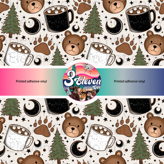 CS 2024 bear_camping vinyl sheet | decal | UV wrap | DTF sept