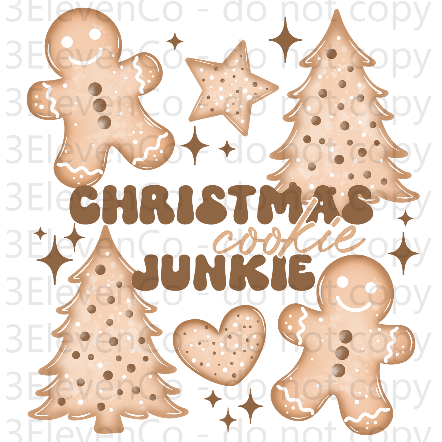 CS 2024 Christmas cookie junkie vinyl sheet | decal | UV wrap | DTF sept