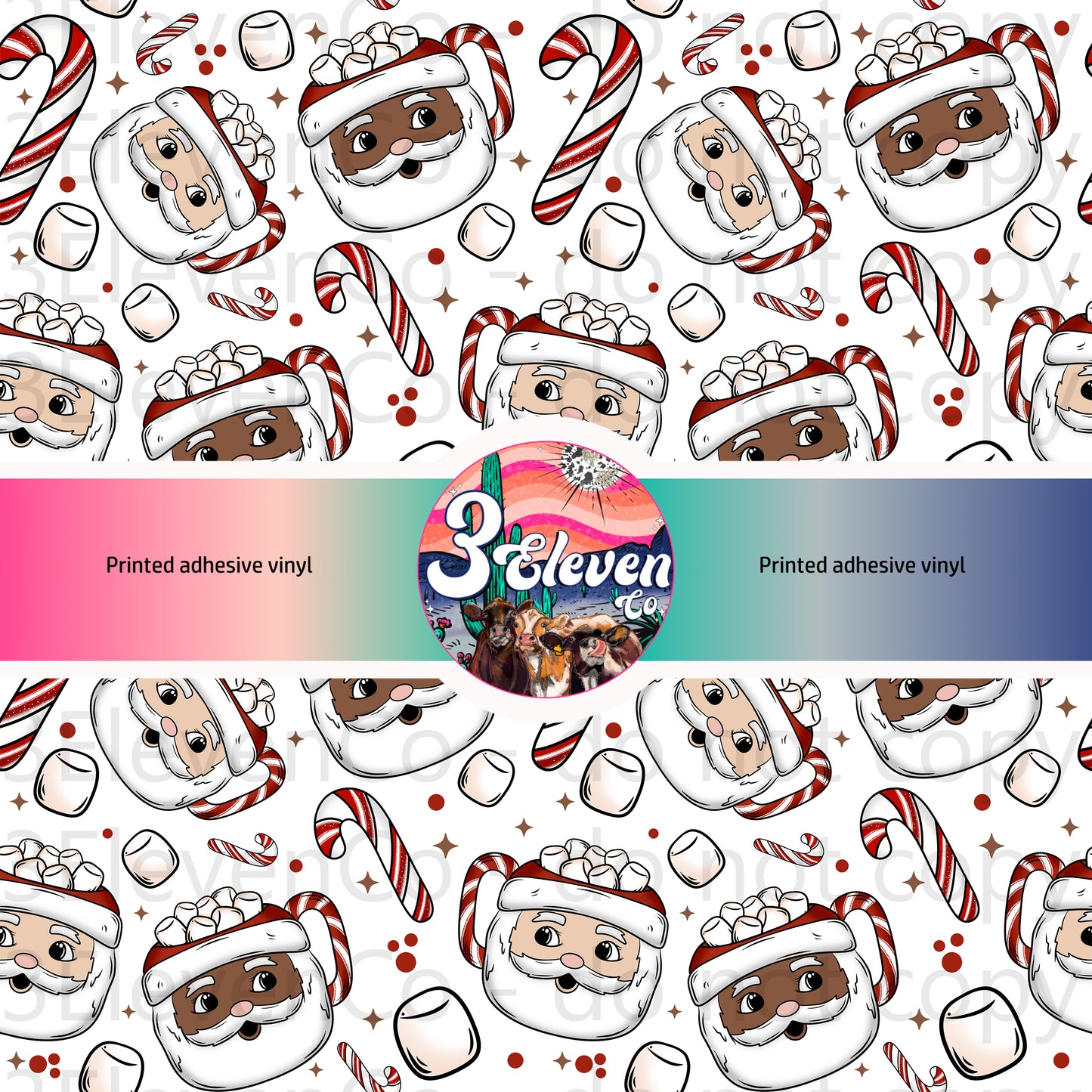 CS 2024 santa mug seamless vinyl sheet | decal | UV cup wrap | sept