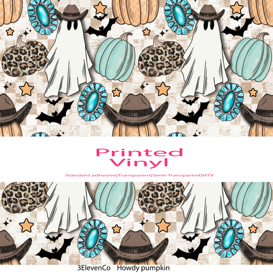 Howdy pumpkin vinyl sheet