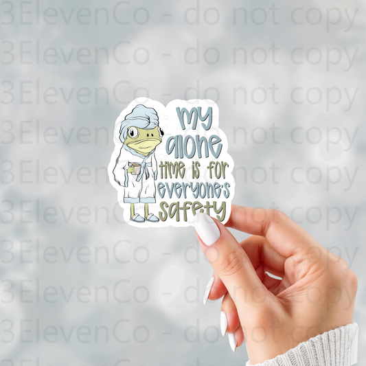 my alone time vinyl sticker
