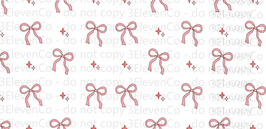 2025 pink bows element sheet UV DTF