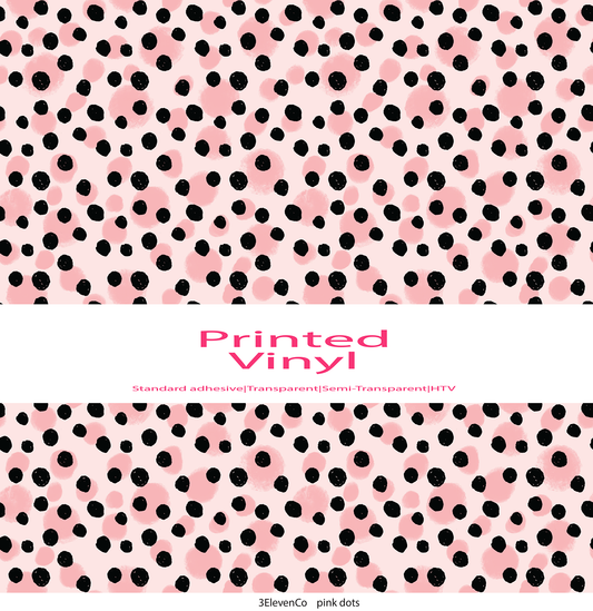 Pink dots vinyl sheet