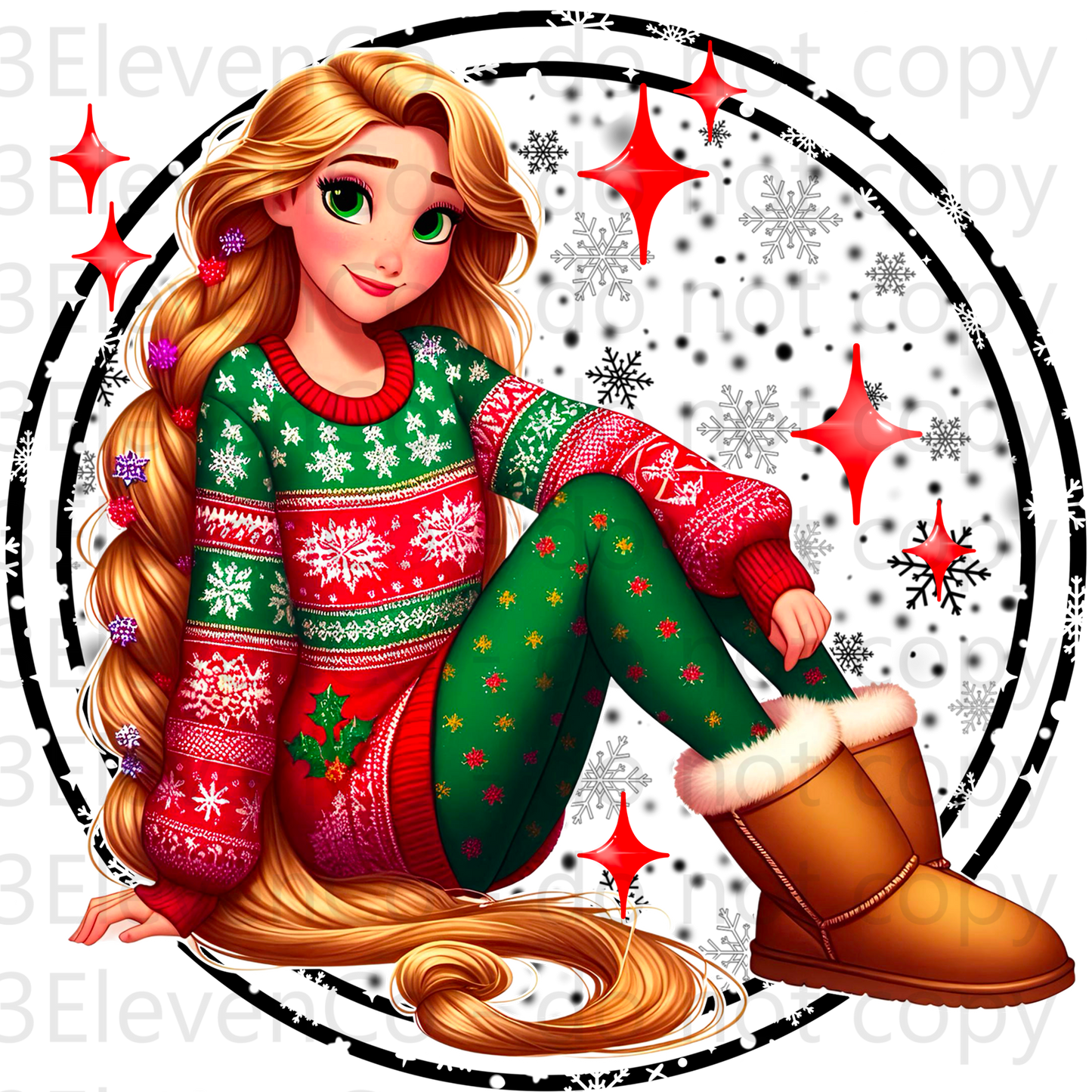 MMD 2024 princess ugly sweater UV DTF decal | DTF print