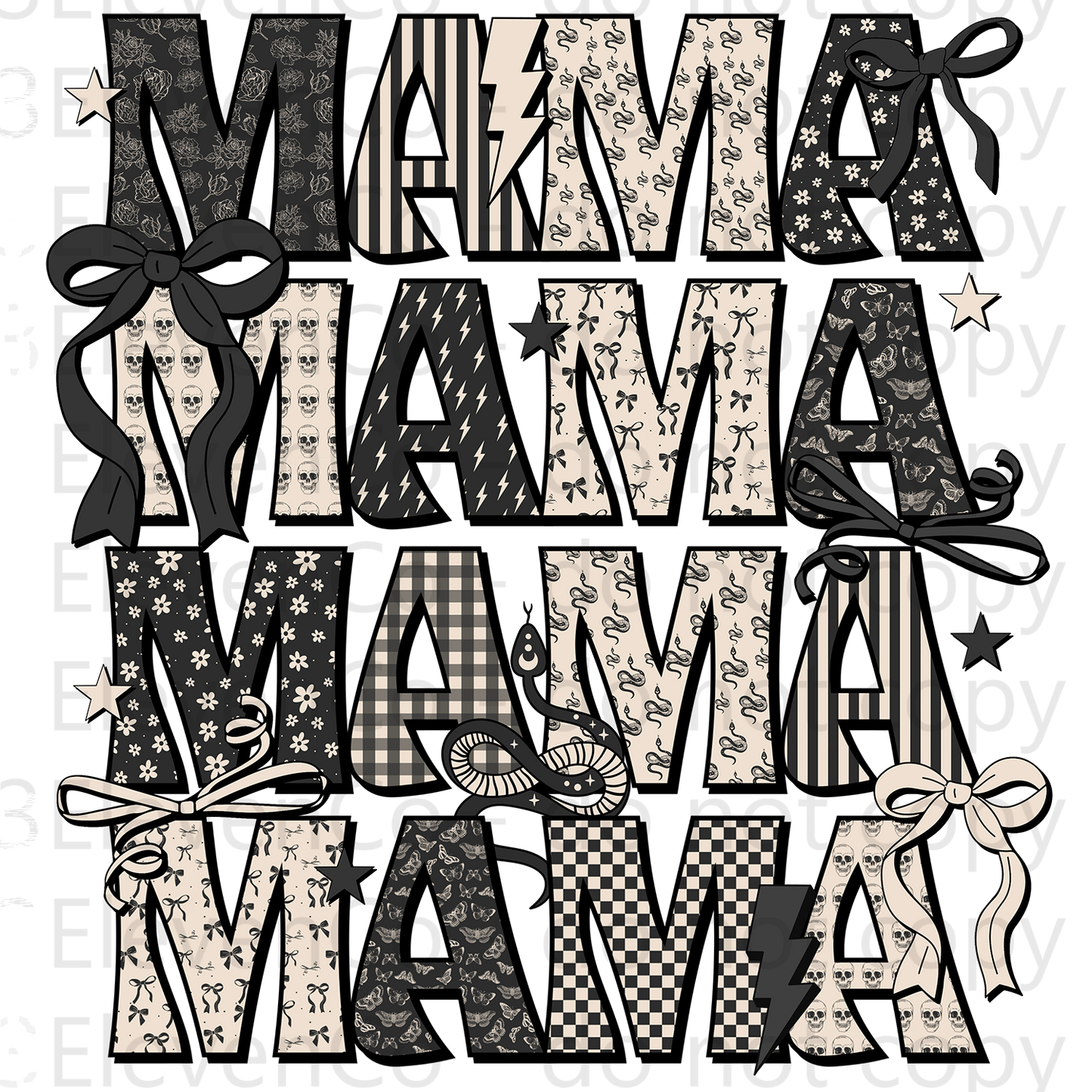 sc 2024 mama bows UV DTF decal | DTF print