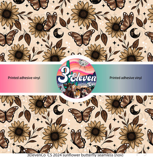 CS 2024 sunflower butterfly seamless vinyl sheet (nov)