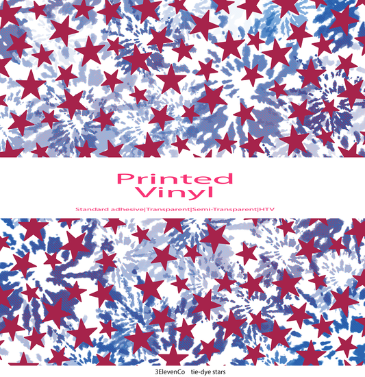 Tie dye stars by Paxton Projects vinyl sheet