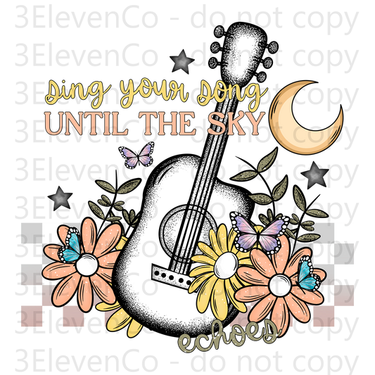 VD 2024 sing your song until the sky echos UV DTF decal