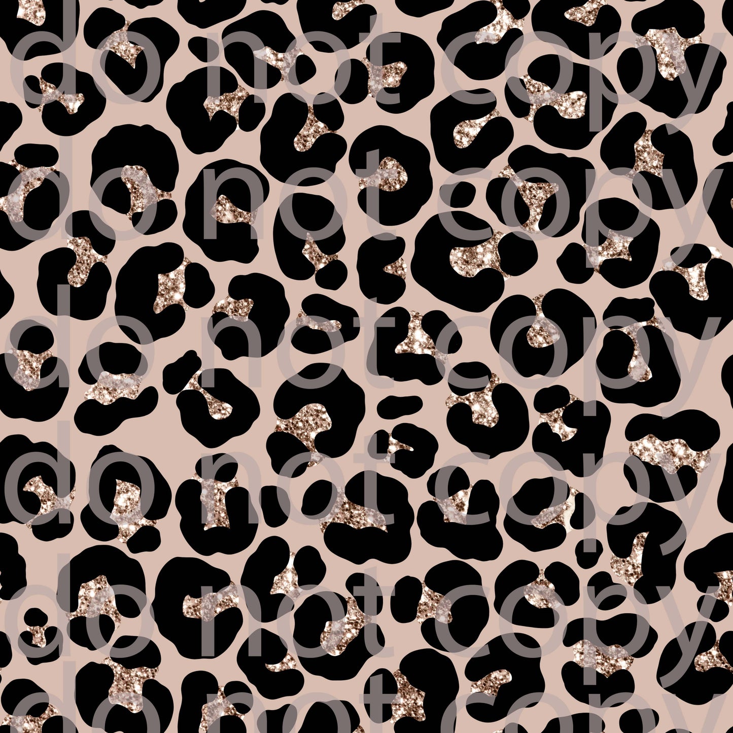 Glitter and black leopard print vinyl sheet