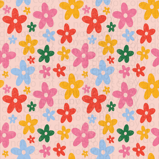 MBMM funky floral vinyl sheet