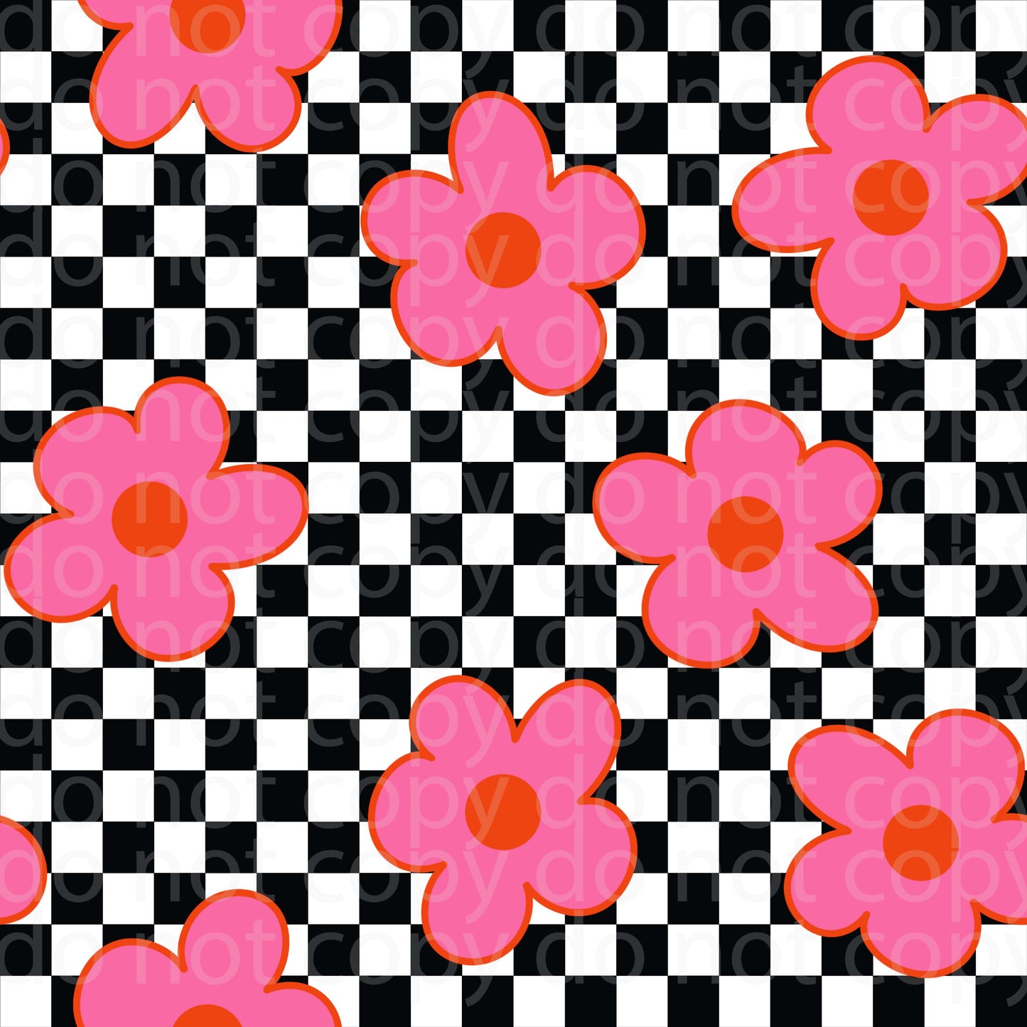 Neon pink floral vinyl sheet