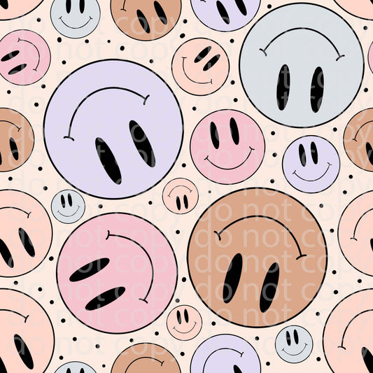 Happy neutral faces vinyl sheet