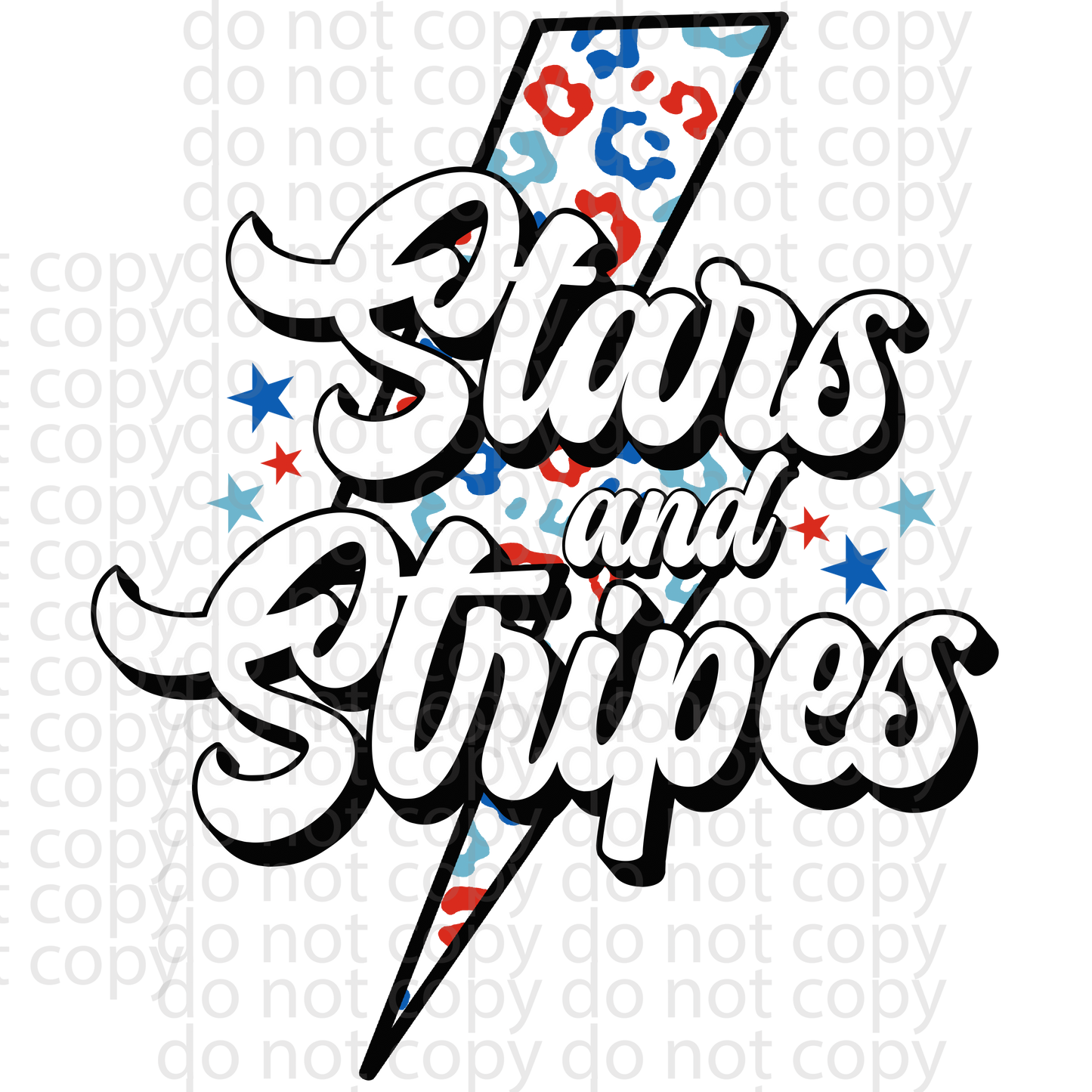 Stars & Stripes bolt decal or sublimation print