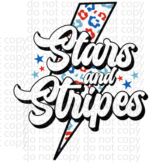 Stars & Stripes bolt decal or sublimation print