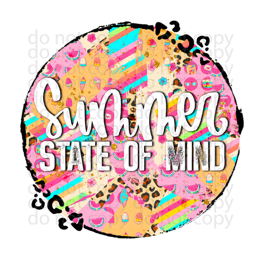 Summer state of mind decal or sublimation print