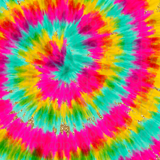 Colorful tie dye glitter vinyl sheet