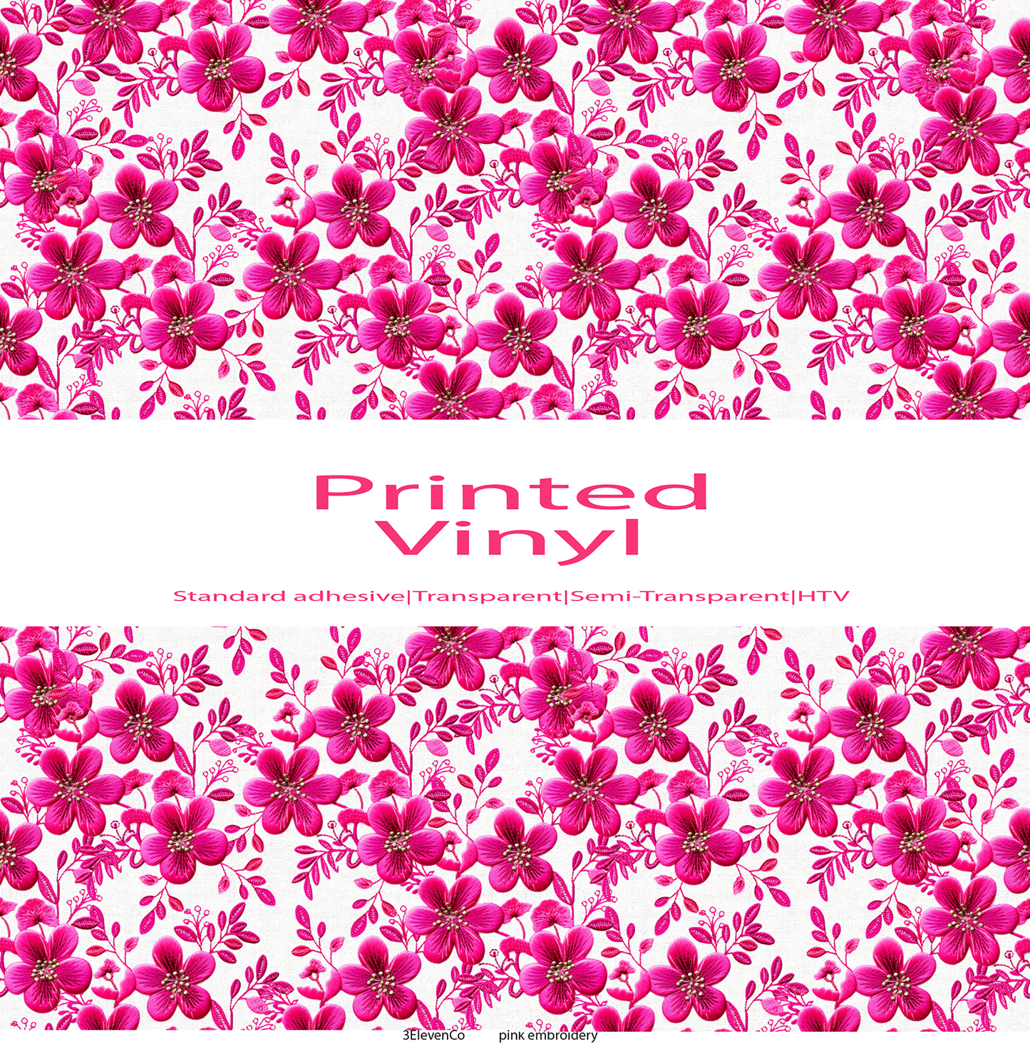 pink embroidery vinyl sheet