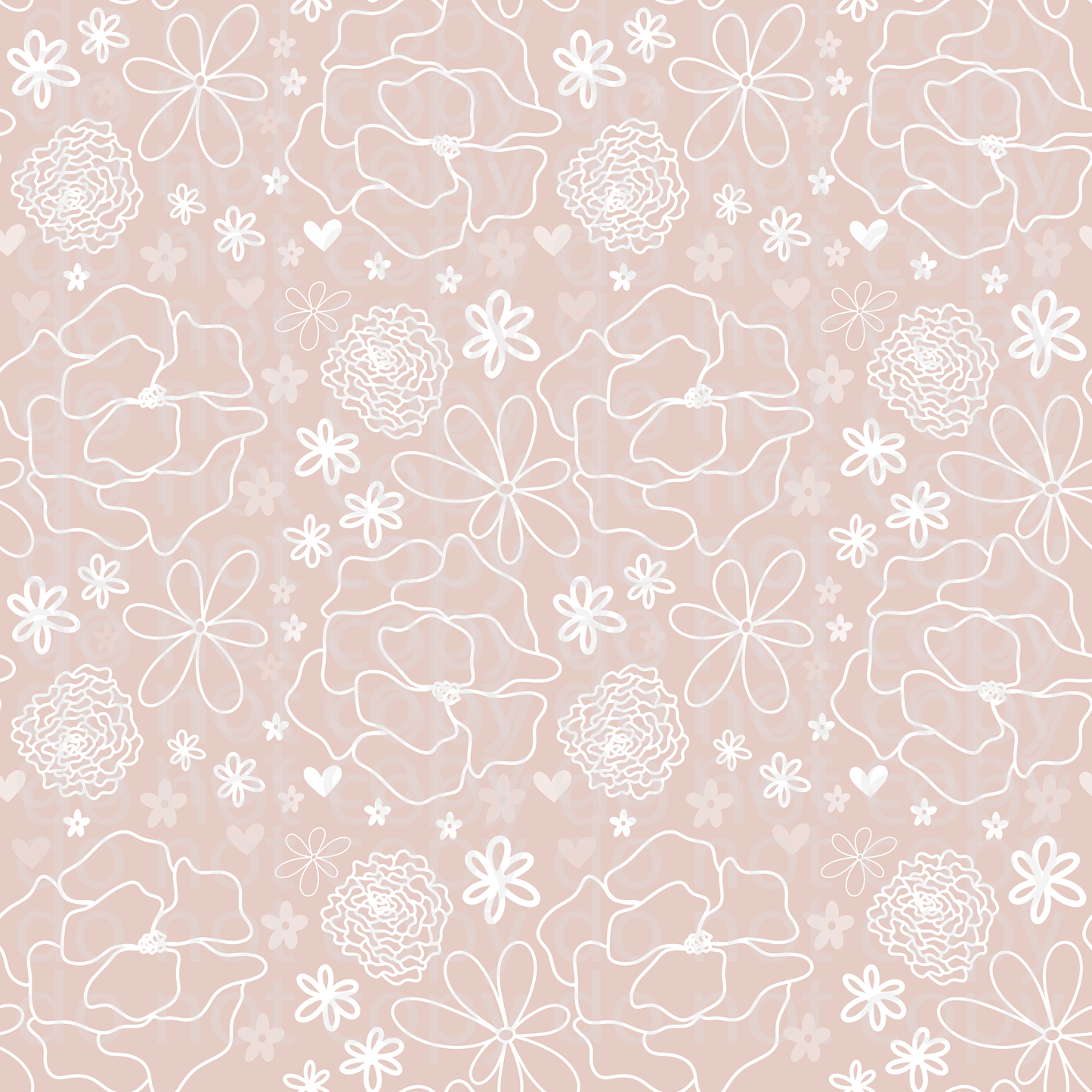 MBMM Hand drawn floral vinyl sheet or decal