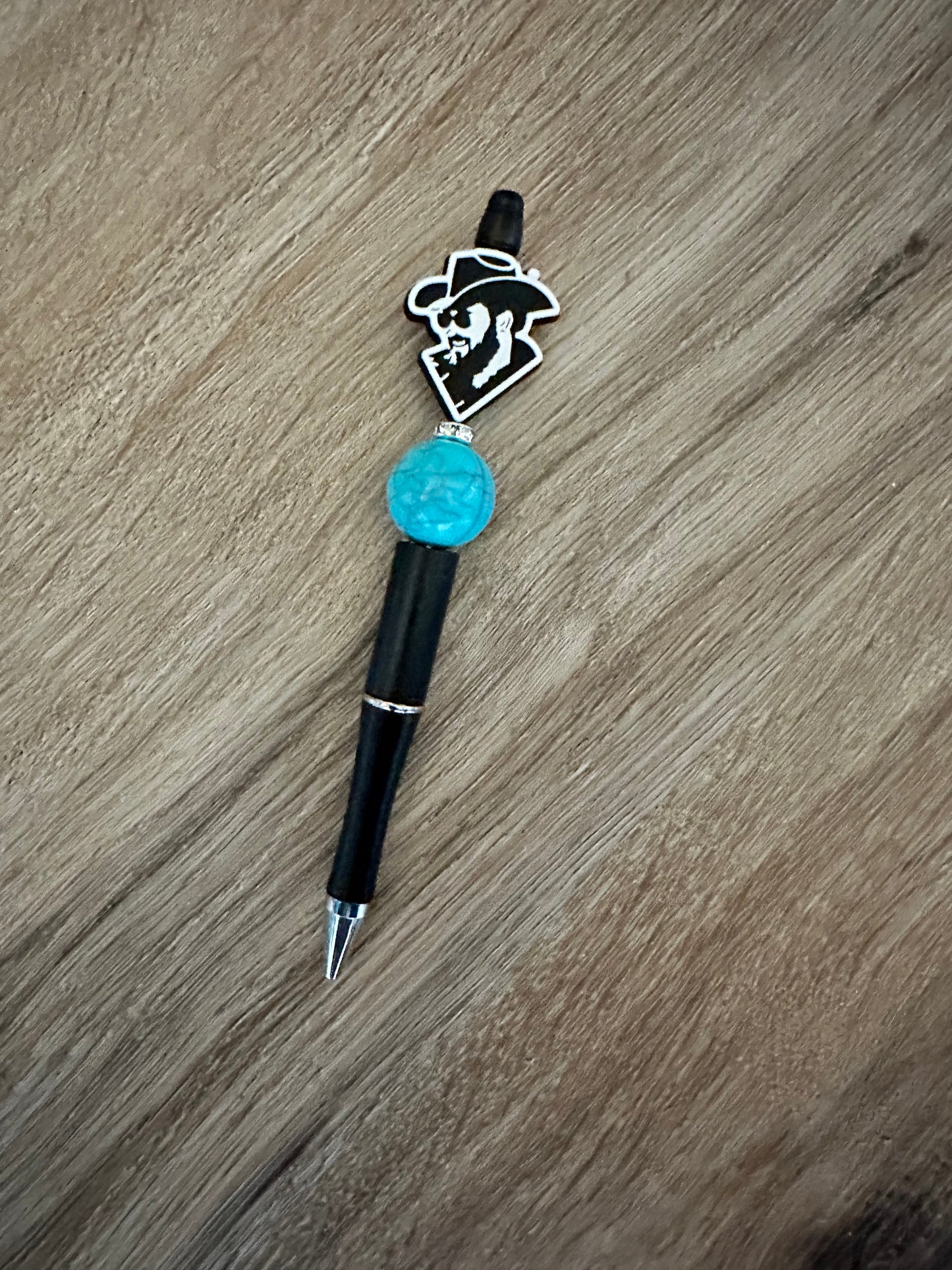 Cowboy beaded pen